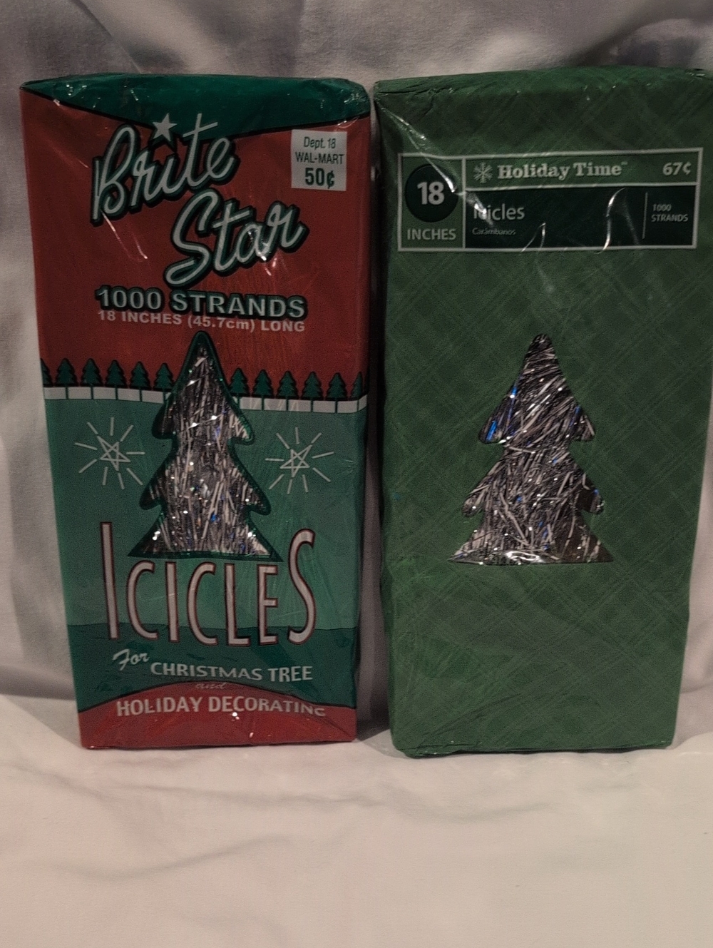 Silver Icicles for Holiday Decorating - 1000 Strands